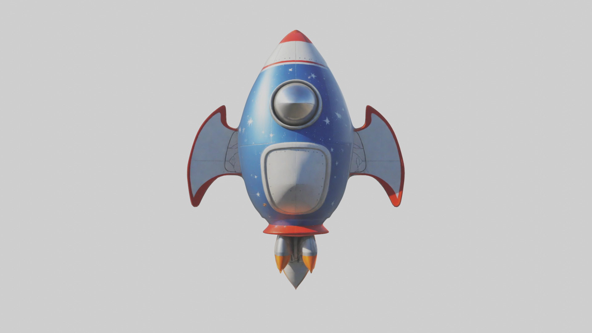 Cartoon Rocket model 3D model_9