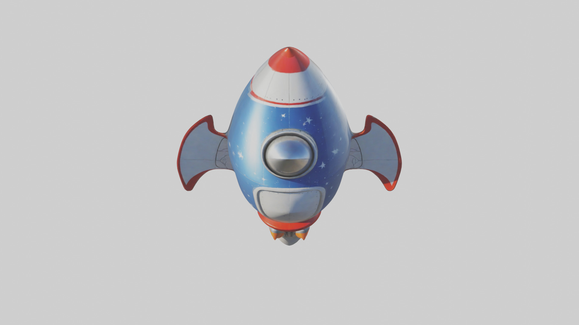 Cartoon Rocket model 3D model_16