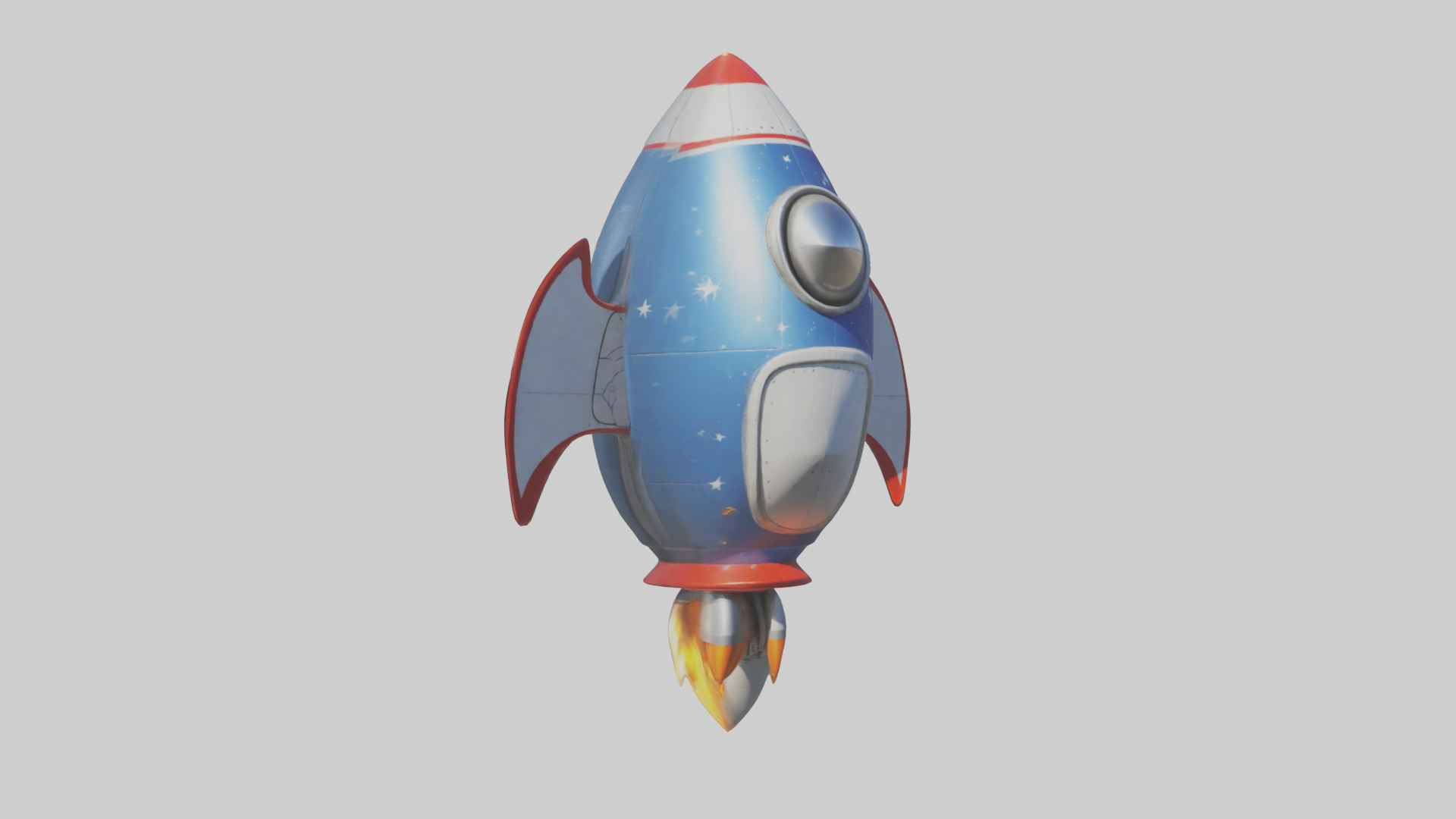 Cartoon Rocket model 3D model_11