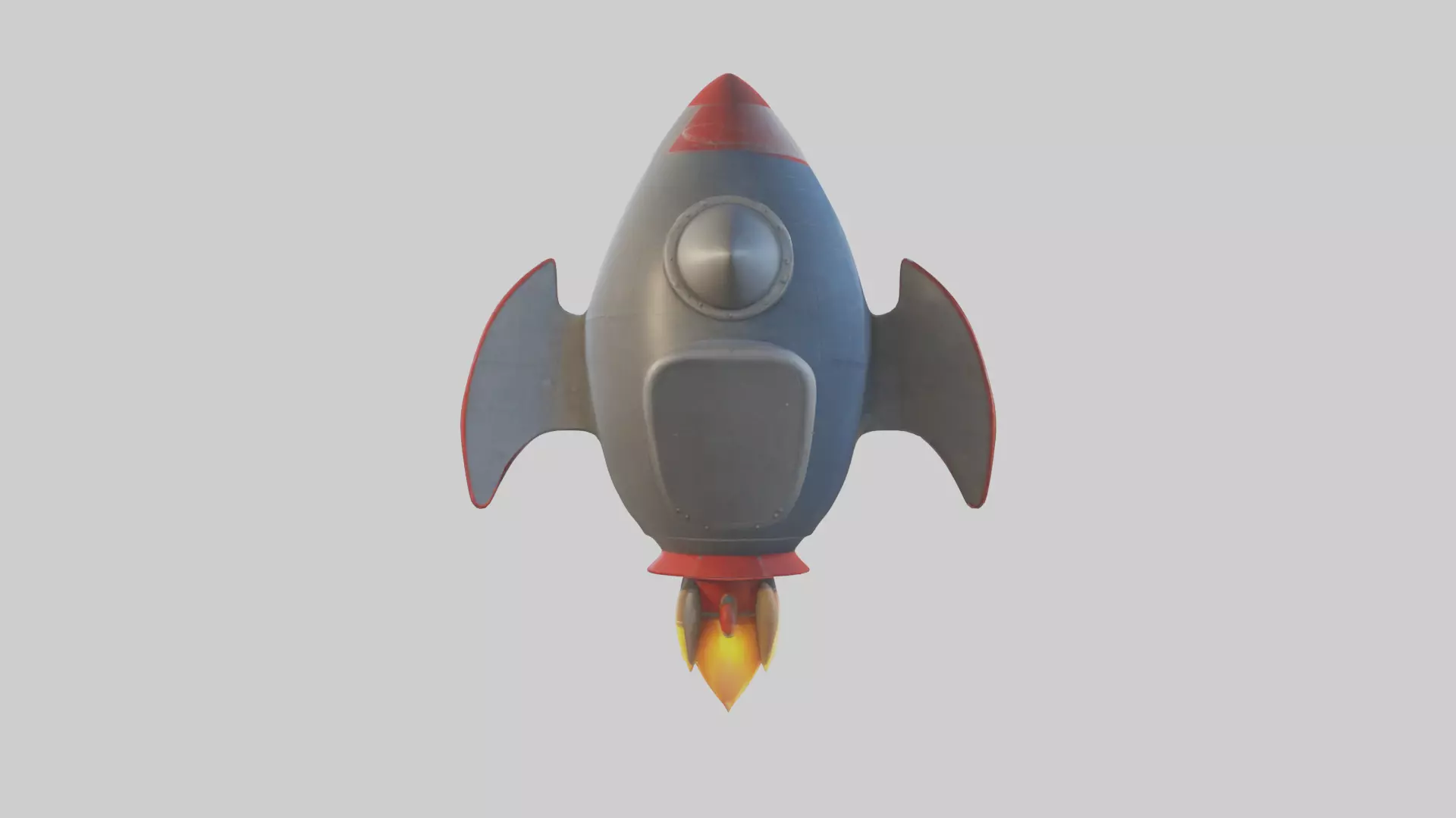 Cartoon Rocket model 3D model_0