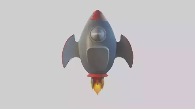 Cartoon Rocket model