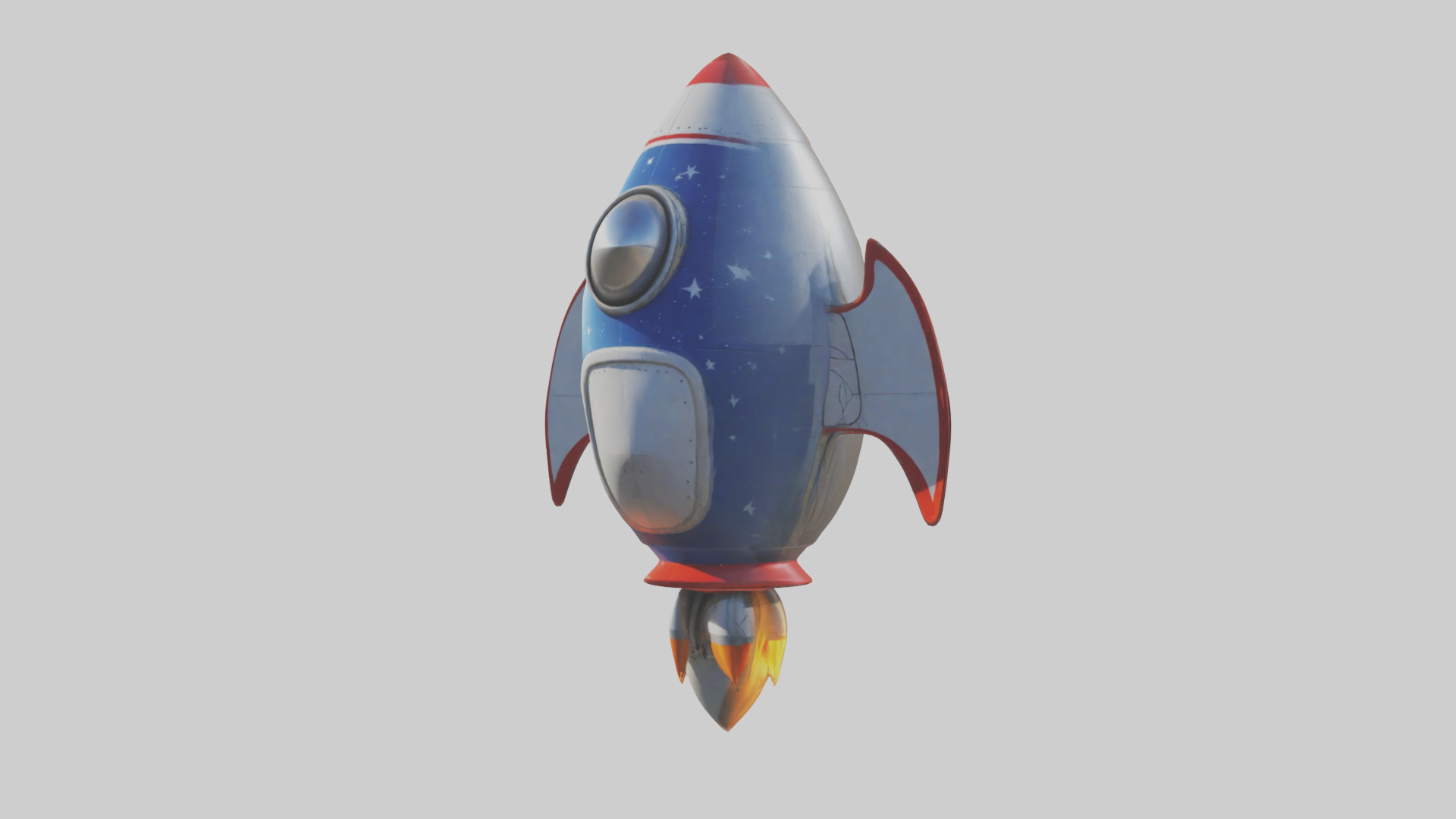 Cartoon Rocket model 3D model_8
