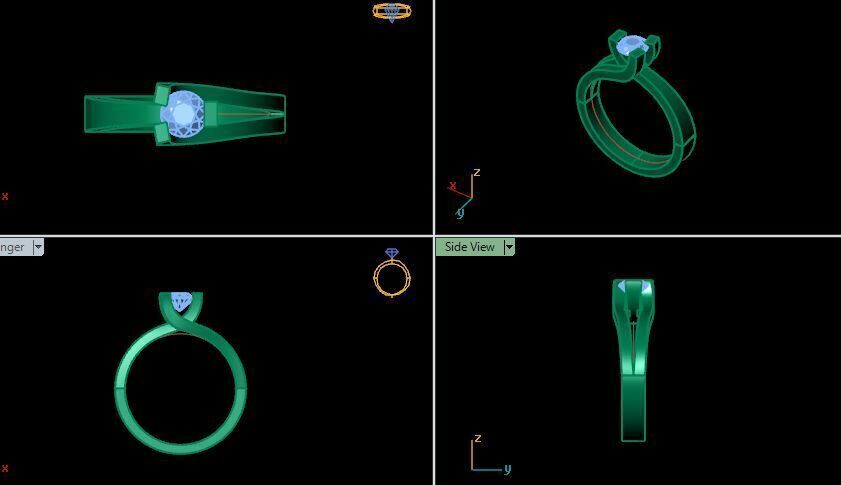  fancy solitair ring for daimonds 3D print model_16
