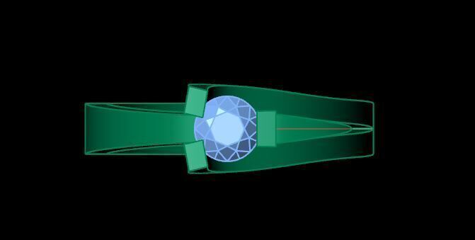  fancy solitair ring for daimonds 3D print model_13