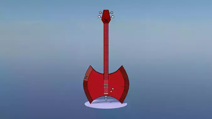 Marceline Axe Bass from Adventure Time 3D model