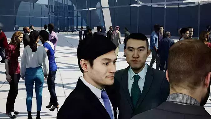 Low Poly People Pack - 95 Pieces Animated Business People Pack Low-poly 3D model