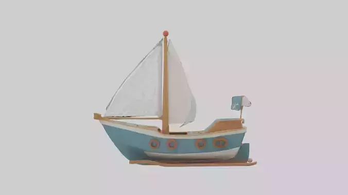 Cartoon Sailboat model