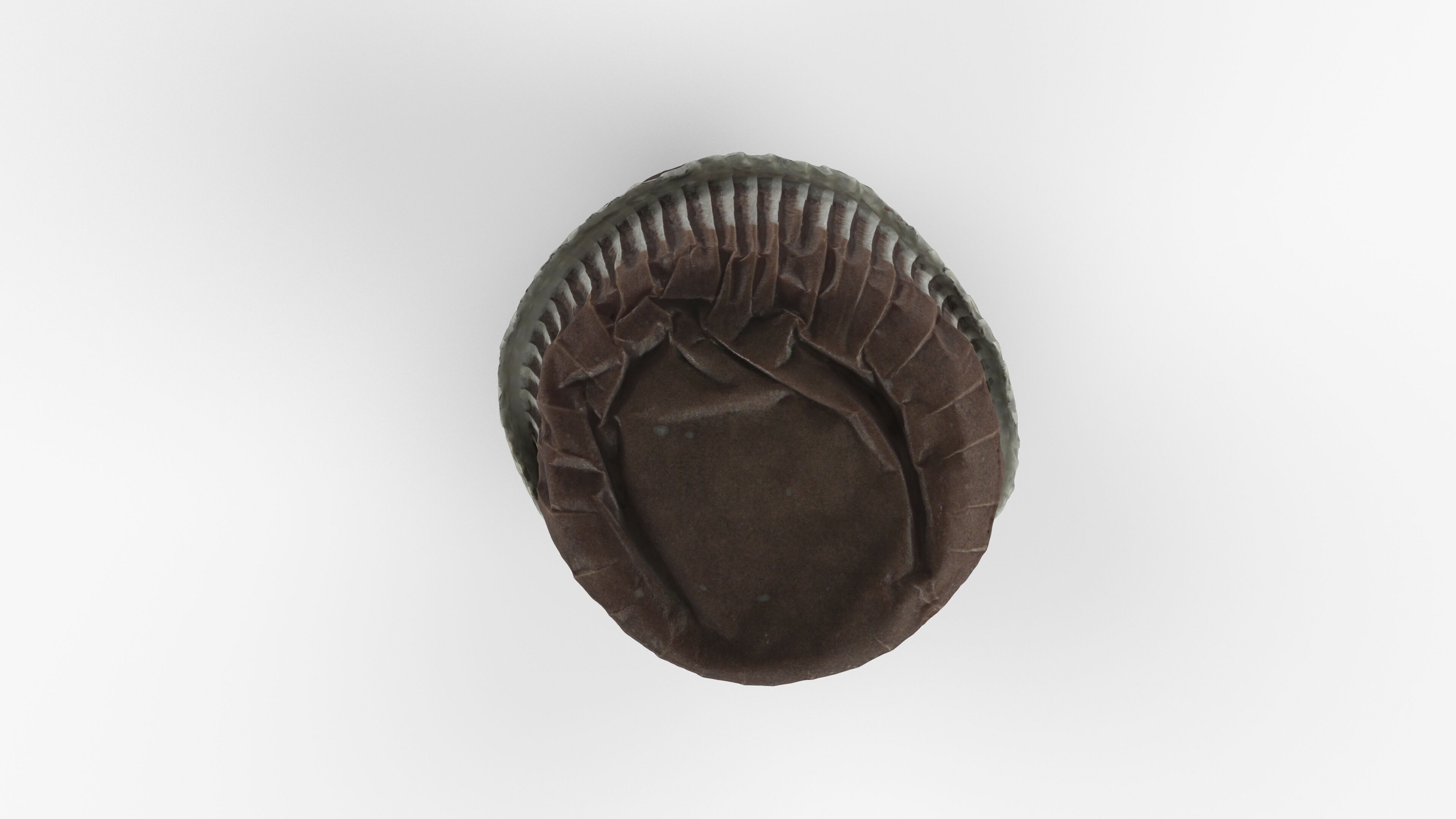 Photorealistic 3D scan of chocolate cupcake muffin Low-poly 3D model_15
