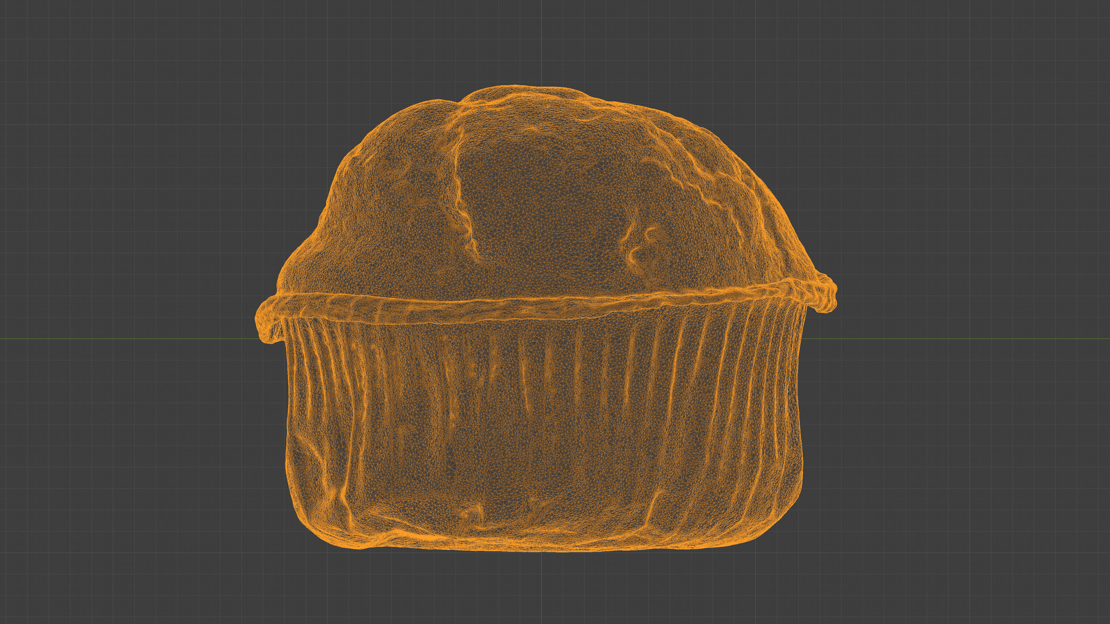 Photorealistic 3D scan of chocolate cupcake muffin Low-poly 3D model_17
