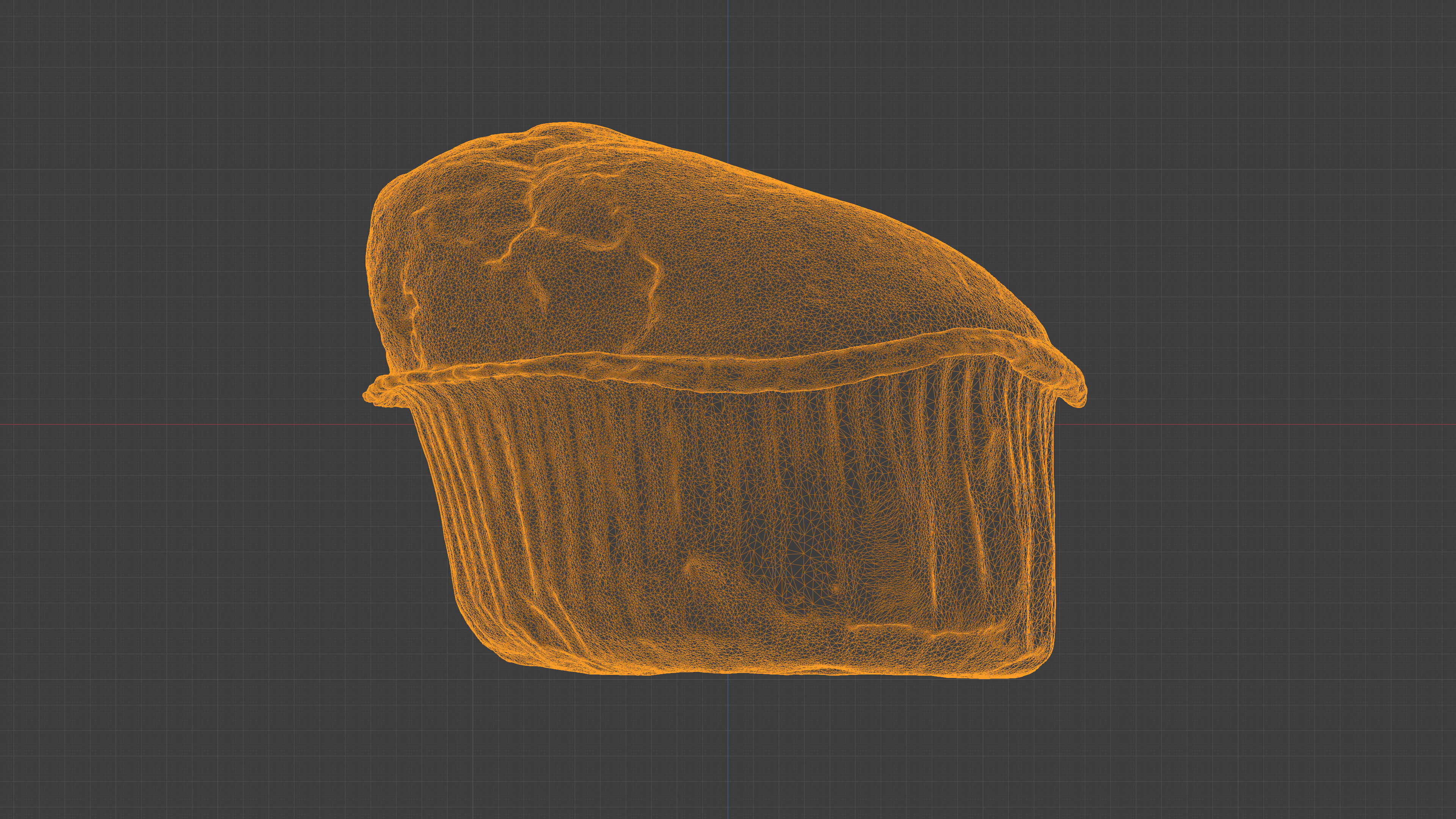 Photorealistic 3D scan of chocolate cupcake muffin Low-poly 3D model_16