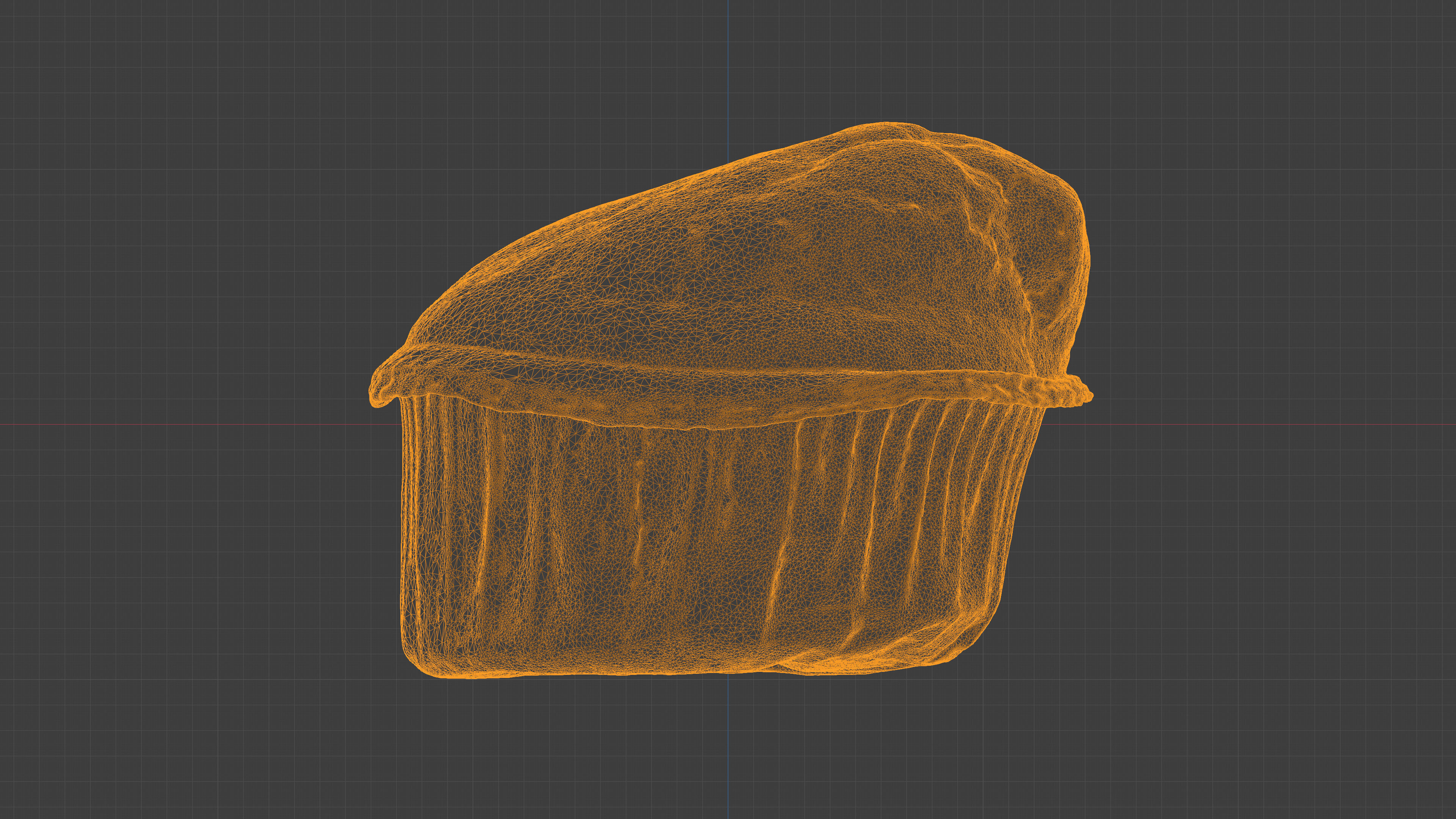 Photorealistic 3D scan of chocolate cupcake muffin Low-poly 3D model_4