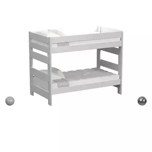 Cali Kids Twin Over Twin Bunk In White