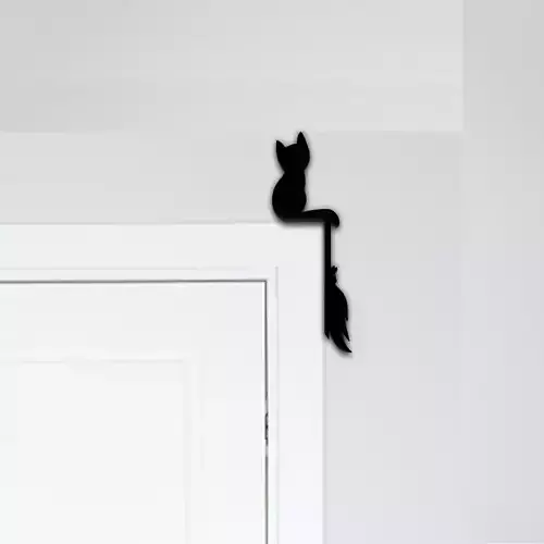 Cat Door Corner Decor