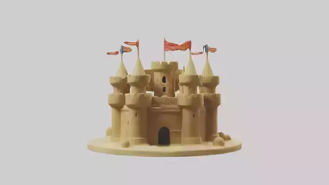 Cartoon Sandcastle model