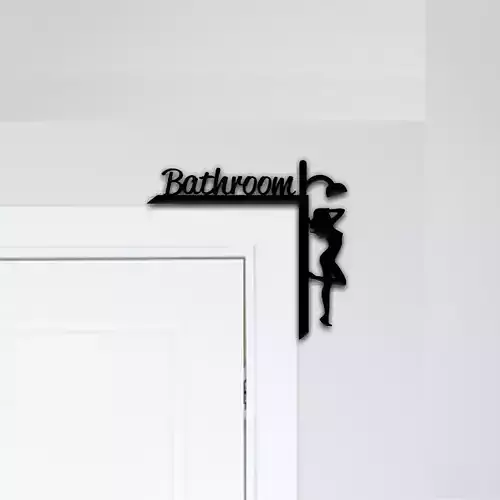Bathroom Door Corner Decor