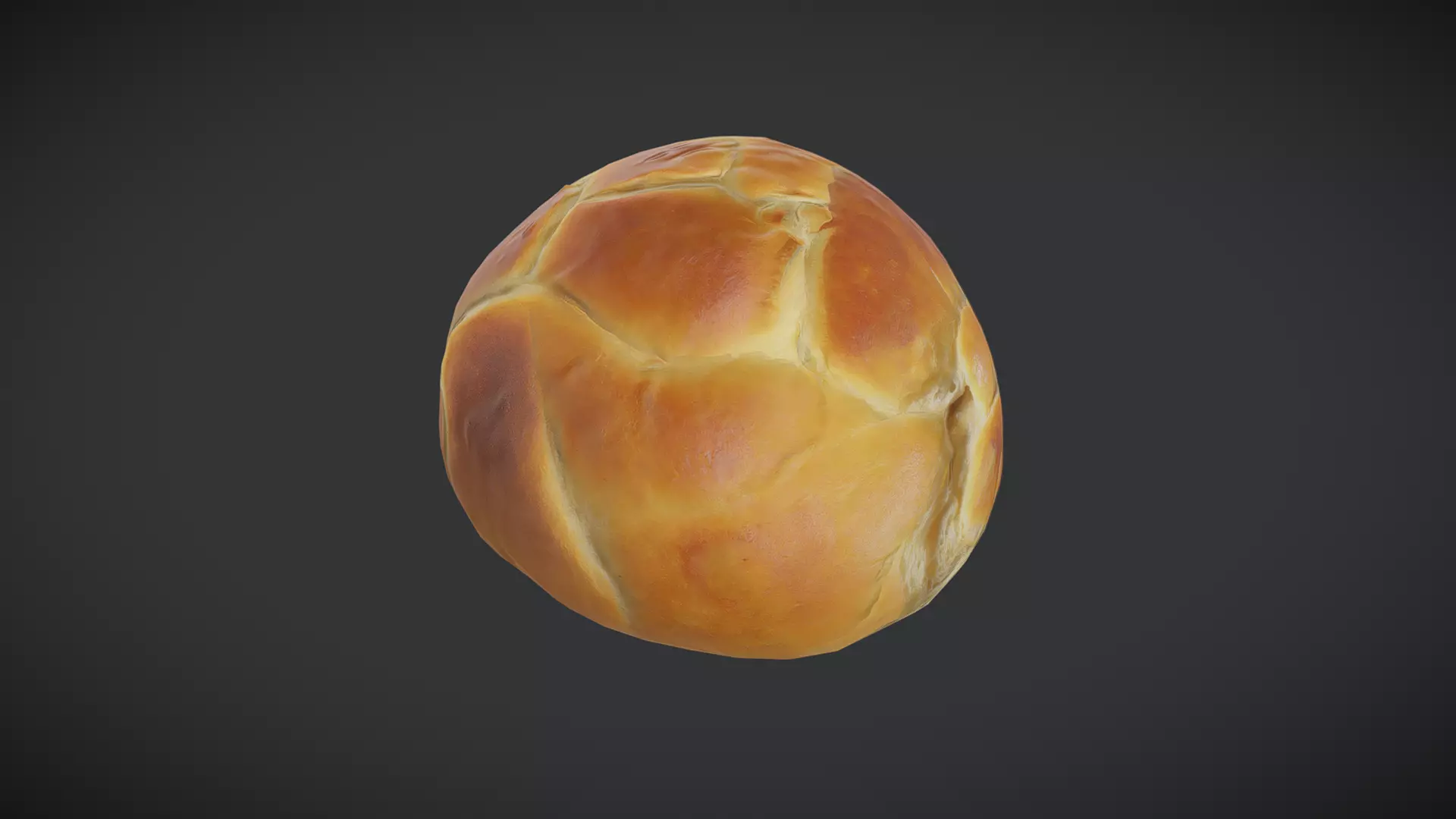 Bread Roll 4 Low-poly 3D model_0
