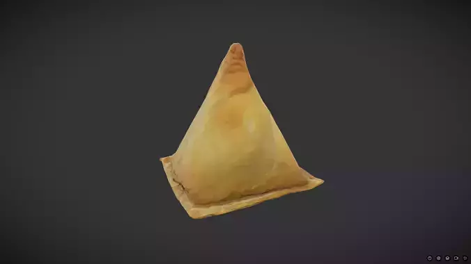 Samosa Low-poly 3D model