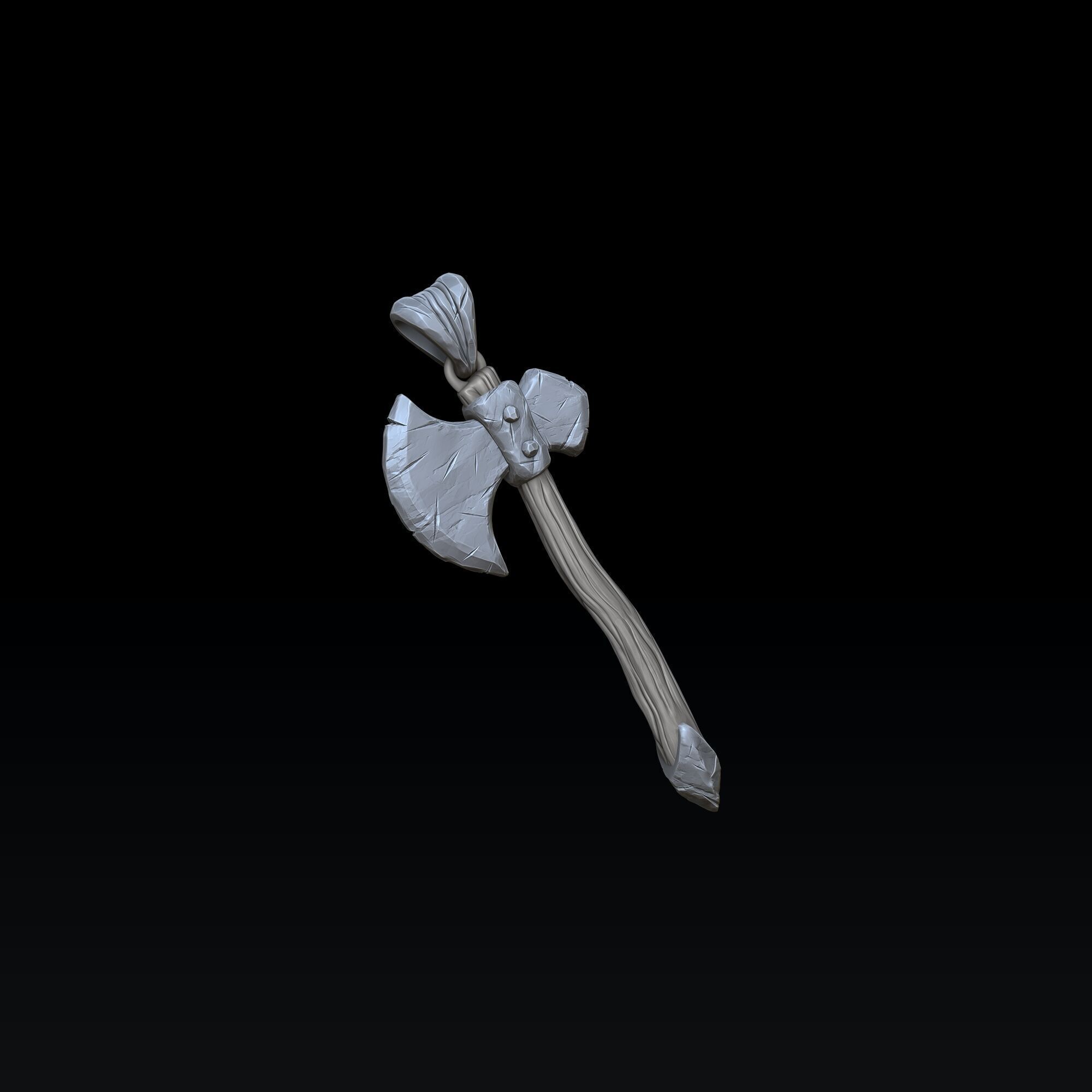 Axe Pendant 3D print model_2