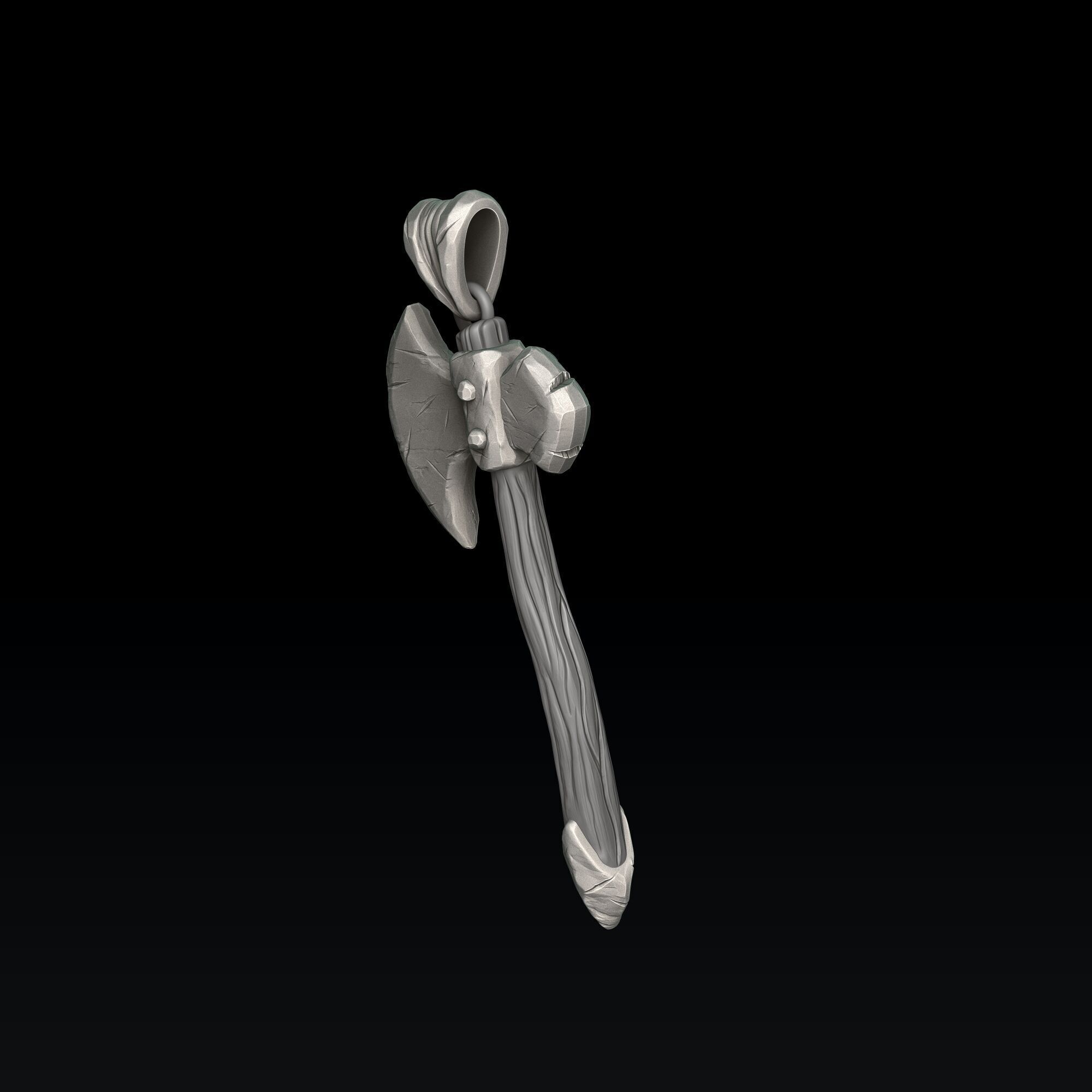 Axe Pendant 3D print model_5