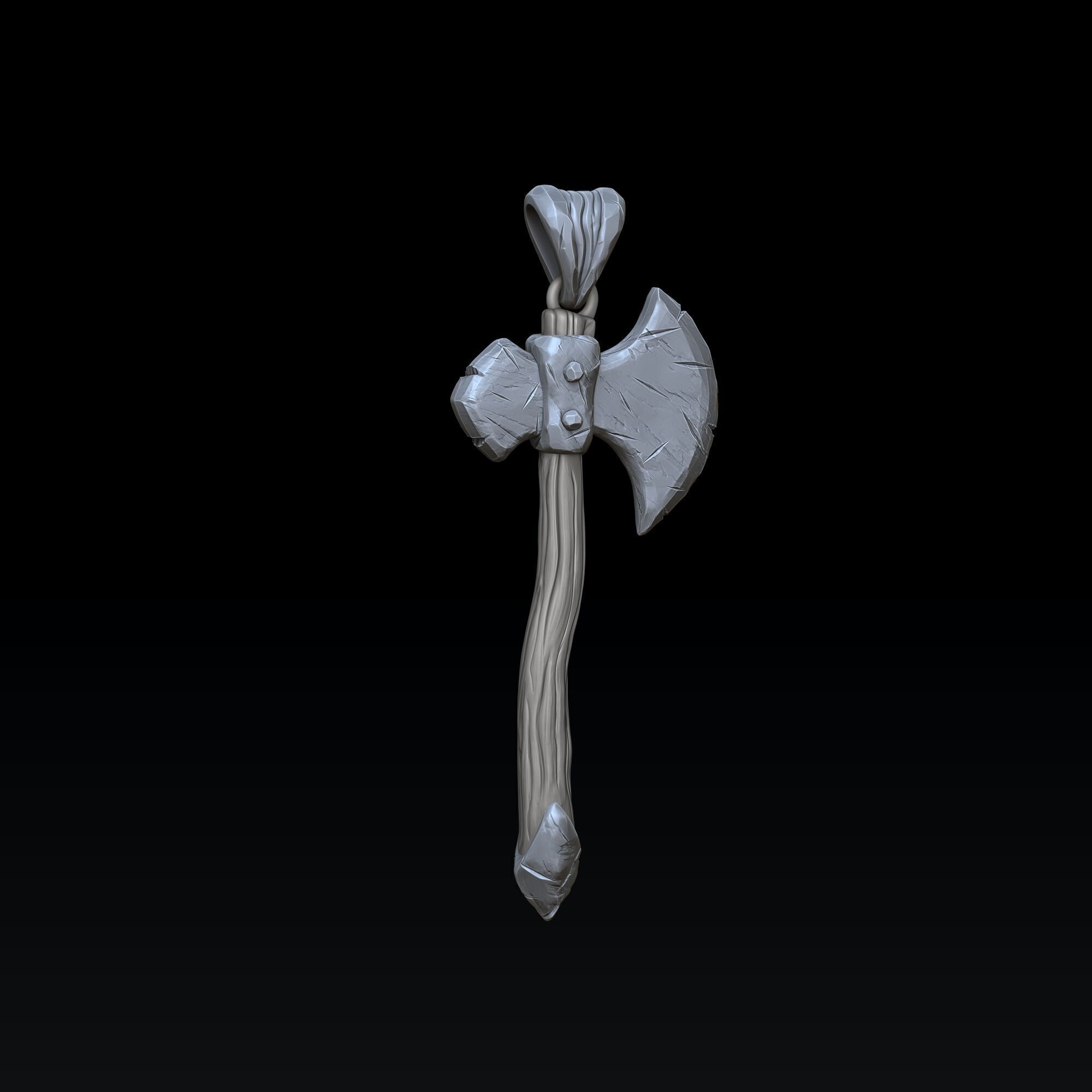 Axe Pendant 3D print model_3