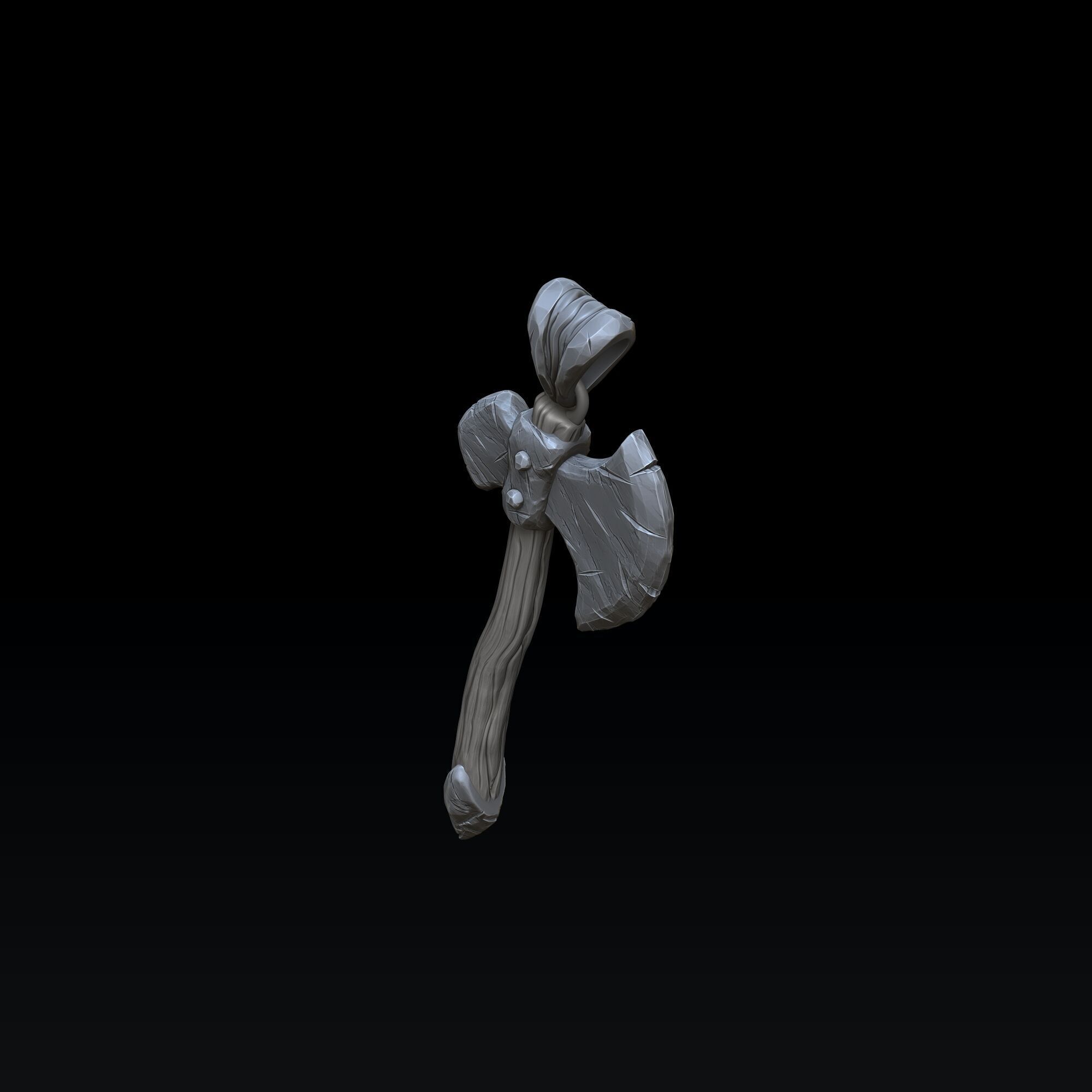 Axe Pendant 3D print model_8