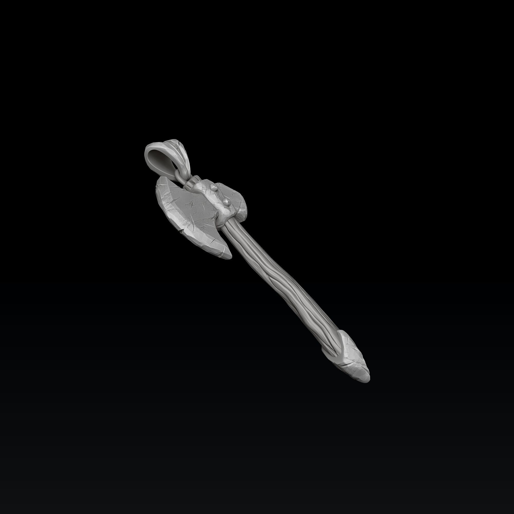 Axe Pendant 3D print model_1