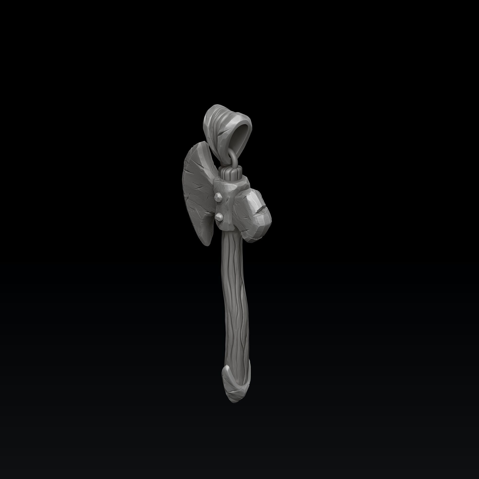 Axe Pendant 3D print model_7