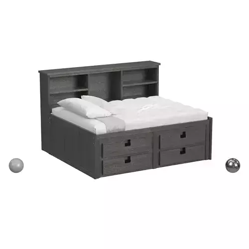 Cali Kids Complete Full Wall Bed in Grey