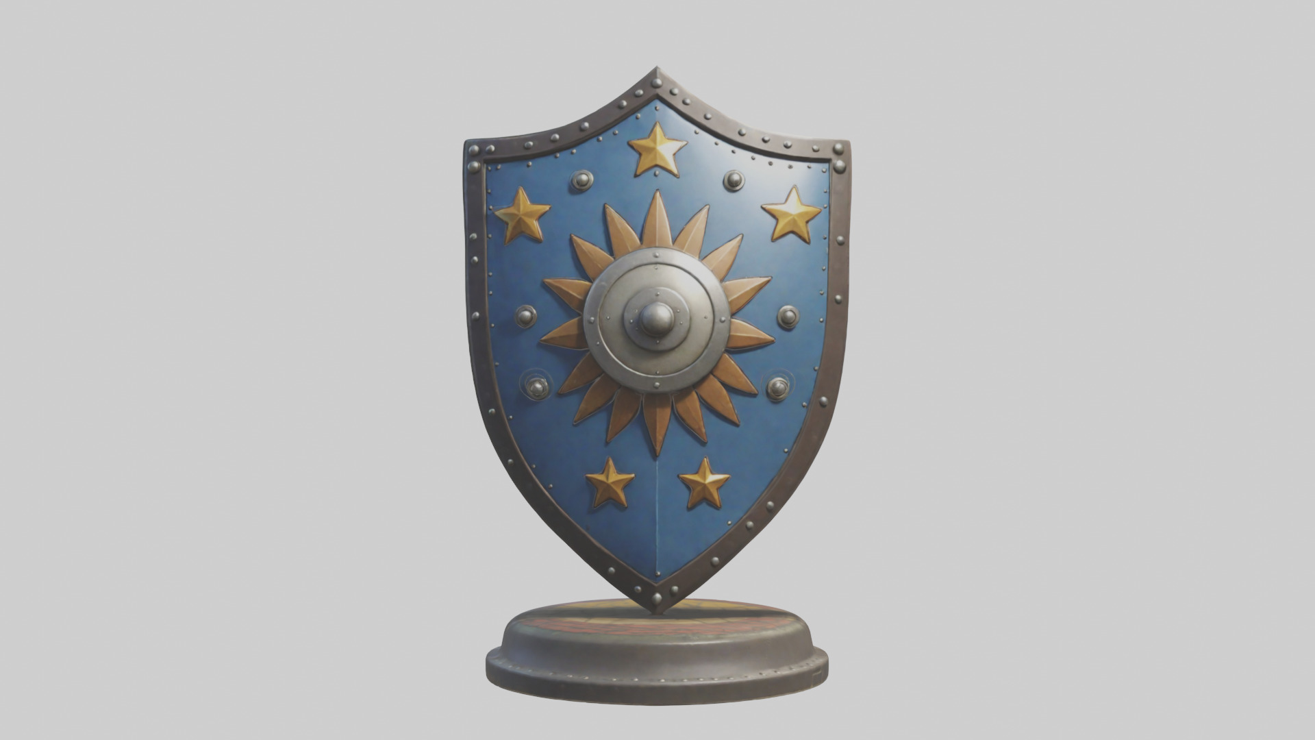 Cartoon Shield model 3D model_9