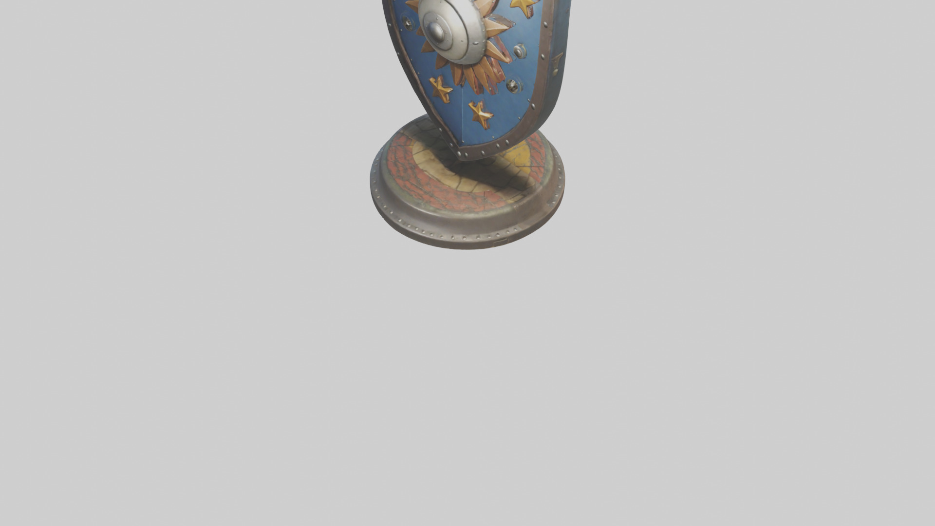 Cartoon Shield model 3D model_5
