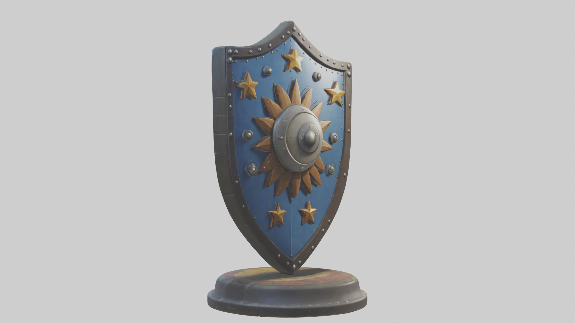 Cartoon Shield model 3D model_11