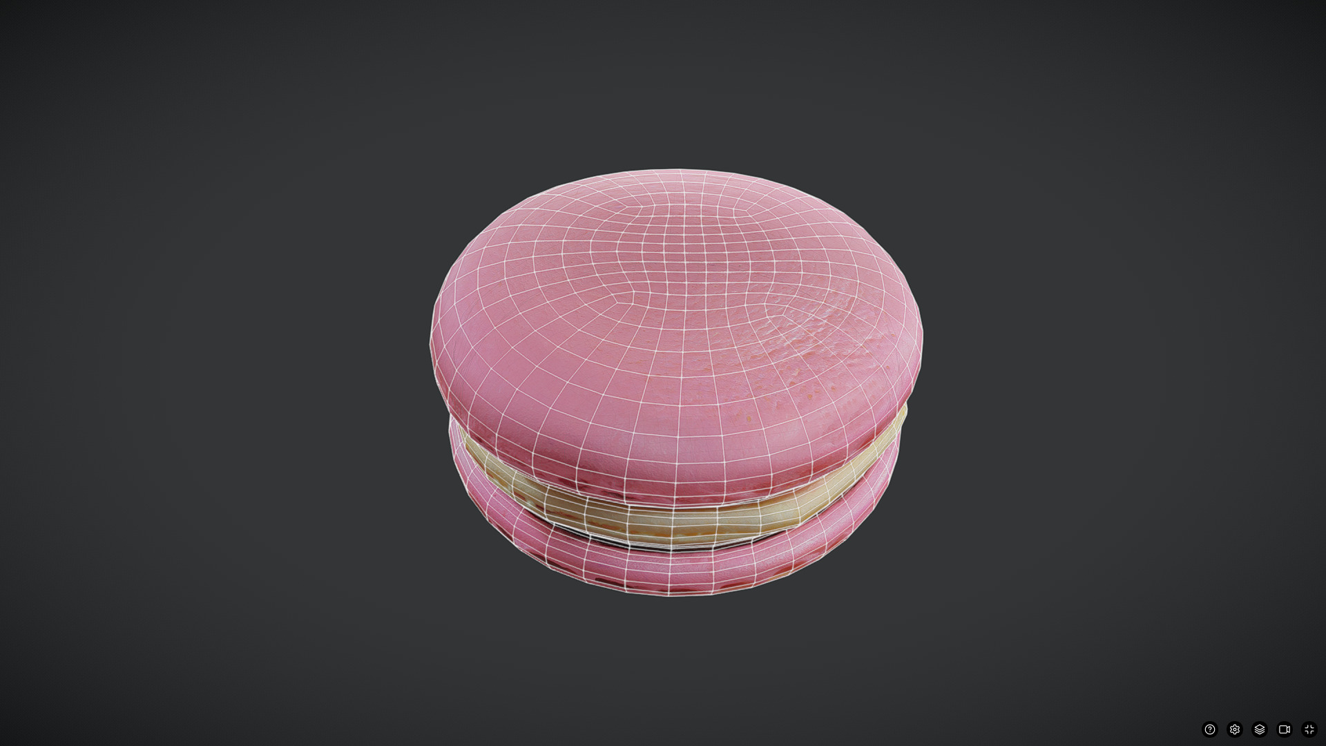 Macaron Low-poly 3D model_6