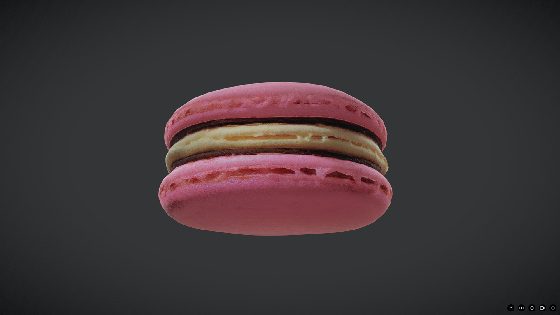 Macaron Low-poly 3D model_3