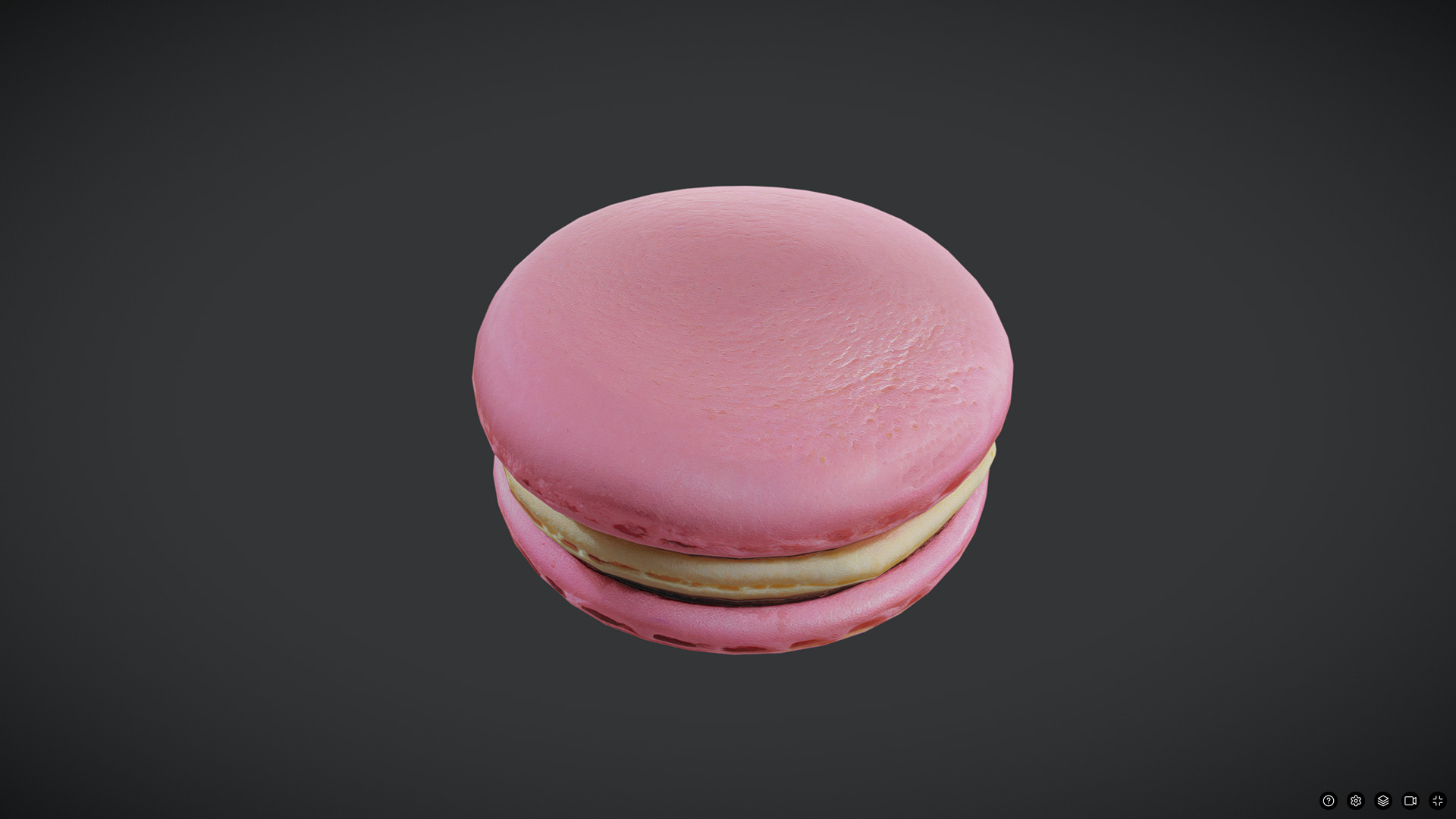 Macaron Low-poly 3D model_5