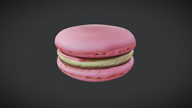 Macaron Low-poly 3D model