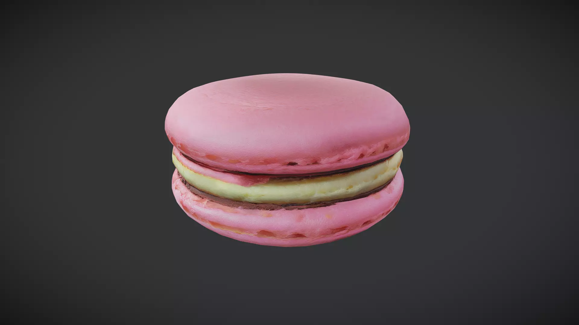 Macaron Low-poly 3D model_0