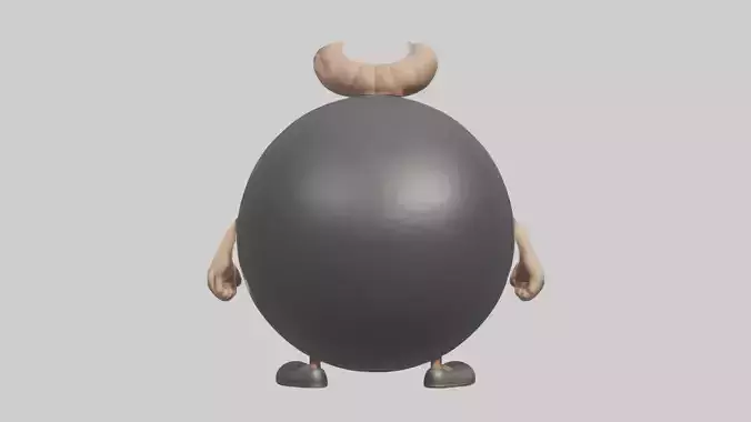 Cartoon Shot Put model 3D model