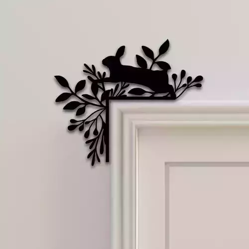 Rabbit Door Corner Decor