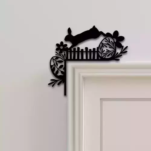 Rabbit Door Corner Decor
