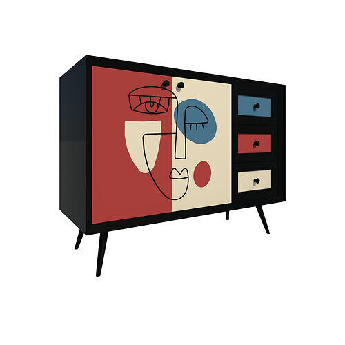 Parametric Sideboard Revit Family  3D model