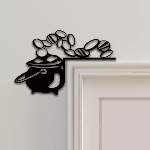 Gold Pot Door Corner Decor