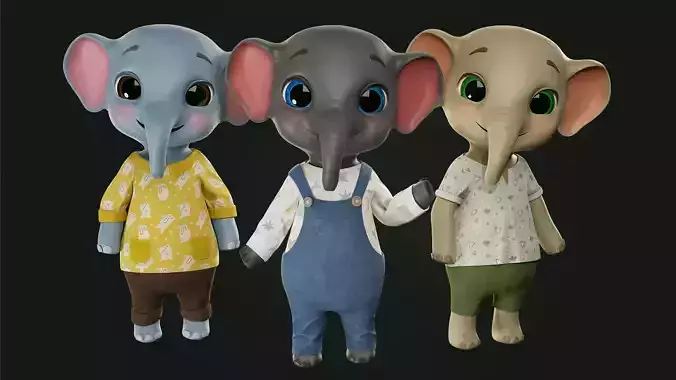 Elephant - Bo Low-poly 3D model