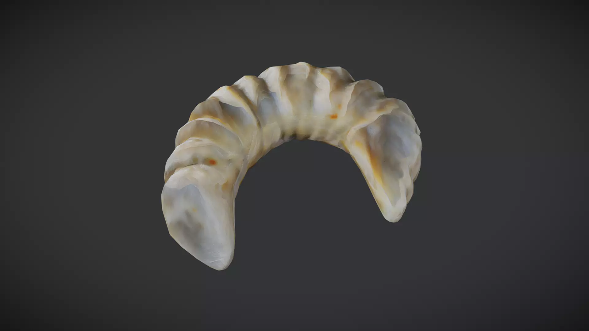 Dumpling Low-poly 3D model_0