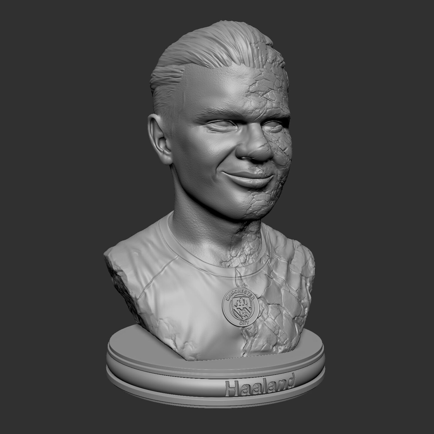 Erling Haaland Stone 3D print model_2