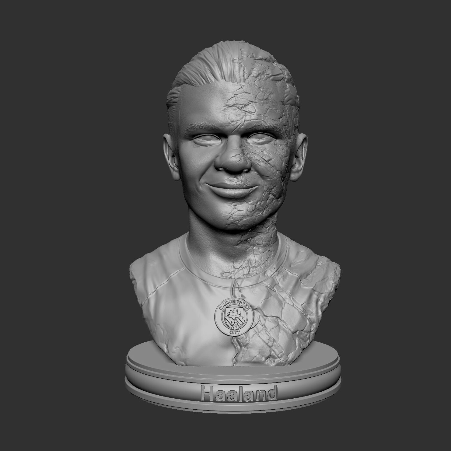 Erling Haaland Stone 3D print model_1