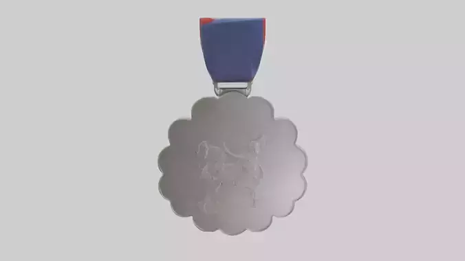 Cartoon Silver Medal model