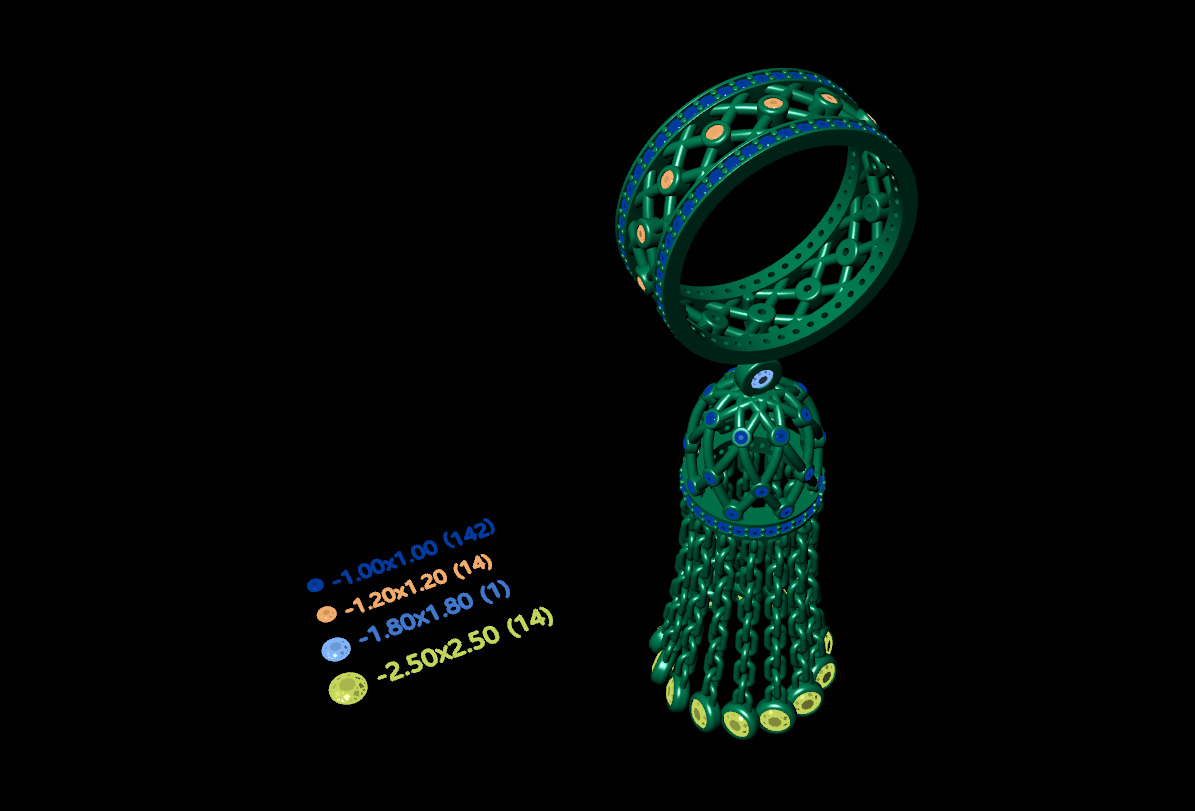 Tassel ring 3D print model_17