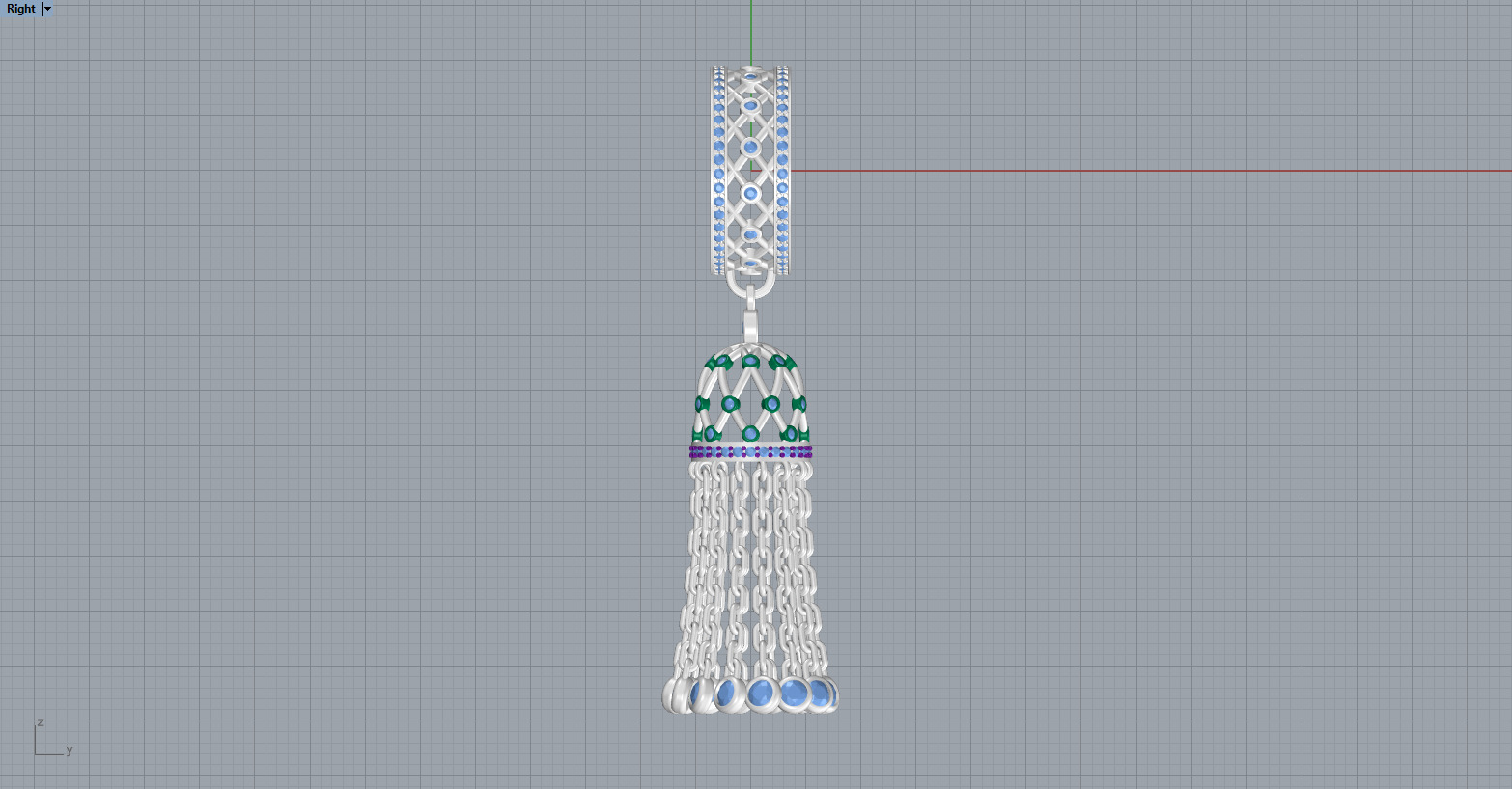 Tassel ring 3D print model_11