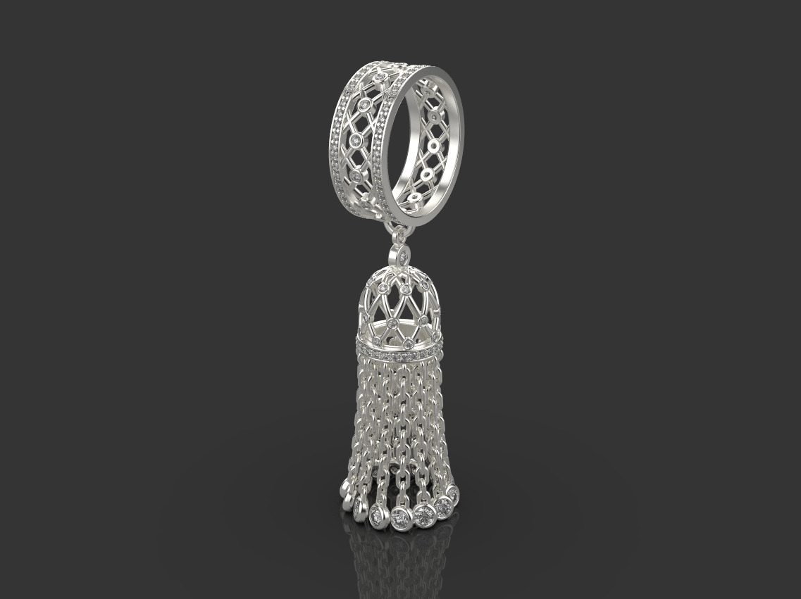 Tassel ring 3D print model_4