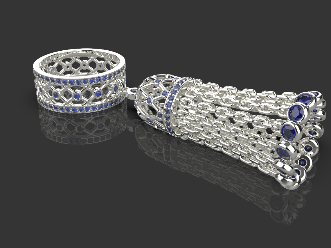 Tassel ring 3D print model_5